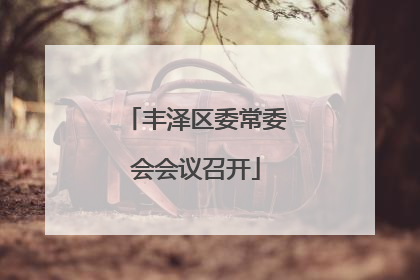 丰泽区委常委会会议召开