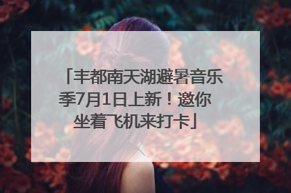 丰都南天湖避暑音乐季7月1日上新！邀你坐着飞机来打卡