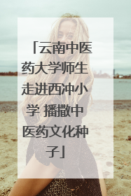 云南中医药大学师生走进西冲小学 播撒中医药文化种子