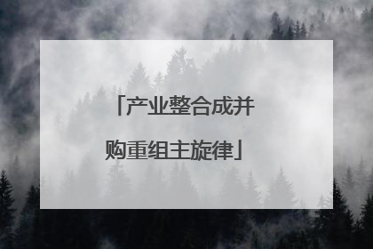 产业整合成并购重组主旋律