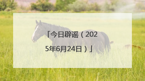 今日辟谣（2025年6月24日）