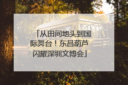 从田间地头到国际舞台！东昌葫芦闪耀深圳文博会