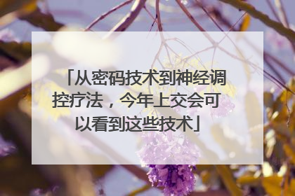 从密码技术到神经调控疗法，今年上交会可以看到这些技术