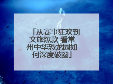 从赛事狂欢到文旅爆款 看常州中华恐龙园如何深度破圈