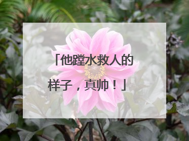 他蹚水救人的样子，真帅！