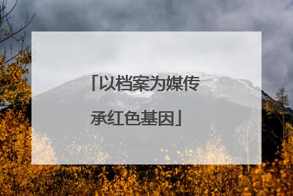 以档案为媒传承红色基因