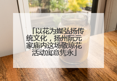 以花为媒弘扬传统文化，扬州阮元家庙内这场敬琼花活动寓意隽永