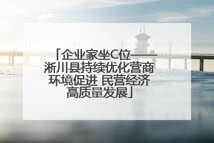 企业家坐C位——淅川县持续优化营商环境促进 民营经济高质量发展