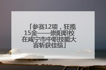 参赛12项，狂揽15金——崇阳职校在咸宁市中职技能大赛斩获佳绩