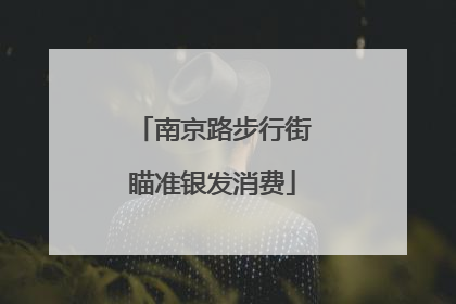 南京路步行街瞄准银发消费