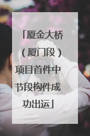 厦金大桥（厦门段）项目首件中节段构件成功出运