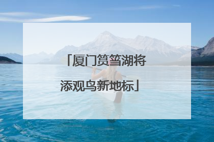 厦门筼筜湖将添观鸟新地标