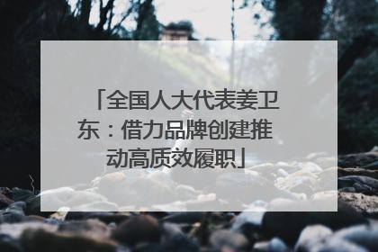 全国人大代表姜卫东：借力品牌创建推动高质效履职
