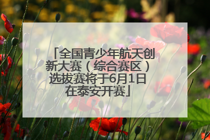 全国青少年航天创新大赛（综合赛区）选拔赛将于6月1日在泰安开赛