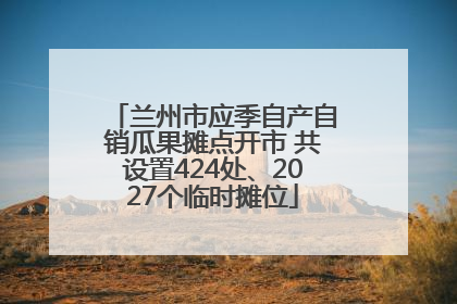 兰州市应季自产自销瓜果摊点开市 共设置424处、2027个临时摊位