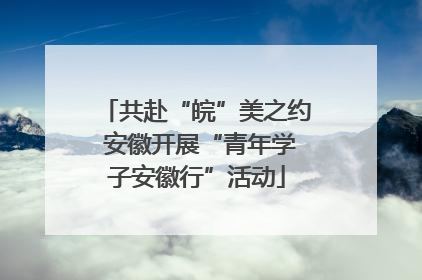 共赴“皖”美之约 安徽开展“青年学子安徽行”活动