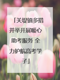 关堤镇多措并举开展暖心助考服务 全力护航高考学子