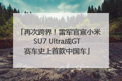 再次跨界！雷军官宣小米SU7 Ultra成GT赛车史上首款中国车