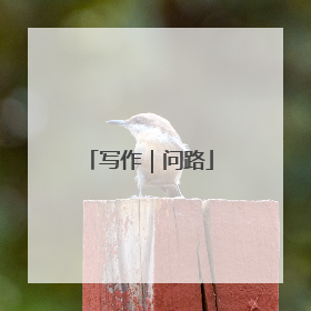写作｜问路