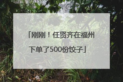 刚刚！任贤齐在福州下单了500份饺子