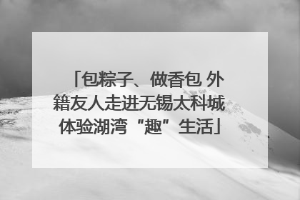 包粽子、做香包 外籍友人走进无锡太科城体验湖湾“趣”生活