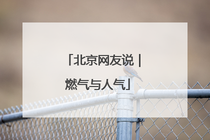 北京网友说｜燃气与人气