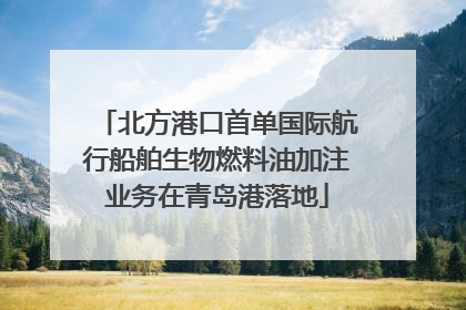 北方港口首单国际航行船舶生物燃料油加注业务在青岛港落地