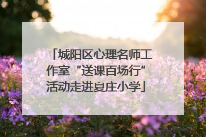 城阳区心理名师工作室“送课百场行”活动走进夏庄小学