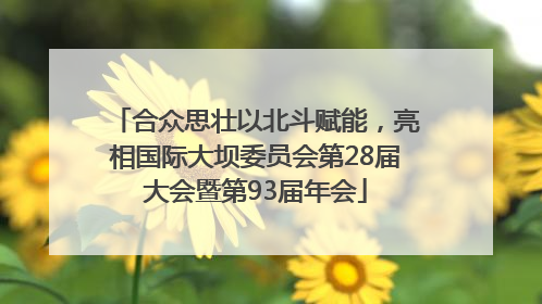 合众思壮以北斗赋能，亮相国际大坝委员会第28届大会暨第93届年会