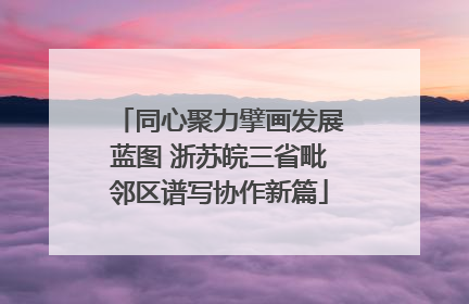 同心聚力擘画发展蓝图 浙苏皖三省毗邻区谱写协作新篇