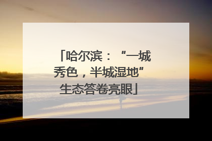 哈尔滨：“一城秀色，半城湿地”生态答卷亮眼