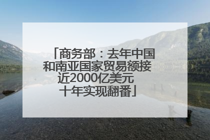 商务部：去年中国和南亚国家贸易额接近2000亿美元 十年实现翻番