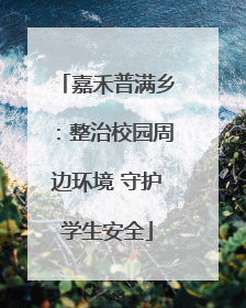 嘉禾普满乡：整治校园周边环境 守护学生安全