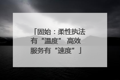 固始：柔性执法有“温度” 高效服务有“速度”