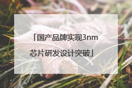 国产品牌实现3nm芯片研发设计突破