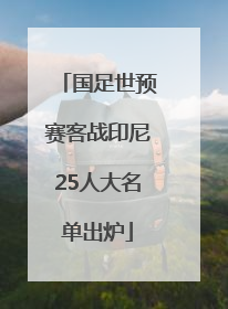 国足世预赛客战印尼25人大名单出炉