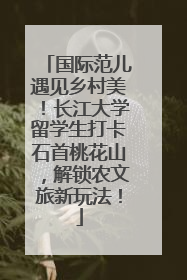国际范儿遇见乡村美！长江大学留学生打卡石首桃花山，解锁农文旅新玩法！