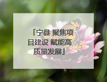 宁县 聚焦项目建设 赋能高质量发展