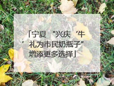 宁夏 “兴庆‘牛’礼为市民奶瓶子”增添更多选择