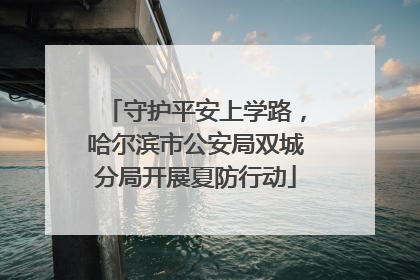 守护平安上学路，哈尔滨市公安局双城分局开展夏防行动