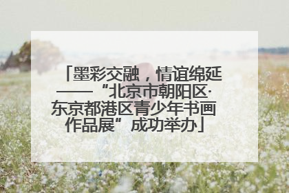 墨彩交融，情谊绵延——“北京市朝阳区·东京都港区青少年书画作品展”成功举办