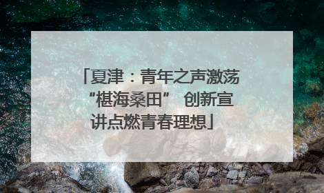 夏津：青年之声激荡“椹海桑田” 创新宣讲点燃青春理想