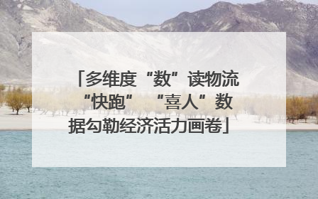 多维度“数”读物流“快跑” “喜人”数据勾勒经济活力画卷