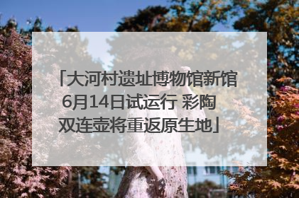 大河村遗址博物馆新馆6月14日试运行 彩陶双连壶将重返原生地