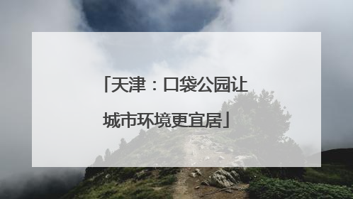 天津：口袋公园让城市环境更宜居