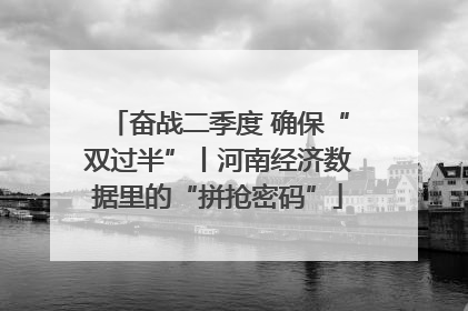 奋战二季度 确保“双过半”丨河南经济数据里的“拼抢密码”
