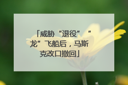 威胁“退役”“龙”飞船后，马斯克改口撤回