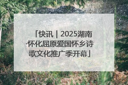 快讯｜2025湖南·怀化屈原爱国怀乡诗歌文化推广季开幕