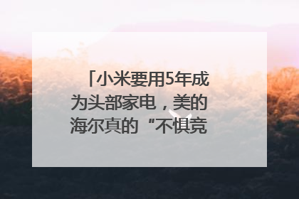 小米要用5年成为头部家电，美的海尔真的“不惧竞争”？｜热财经