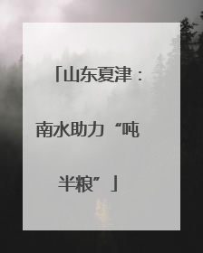 山东夏津：南水助力“吨半粮”